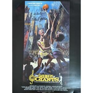 Kareem Abdul Jabbar Lakers SIGNED Autographed On the Shoulders of Giants Poster